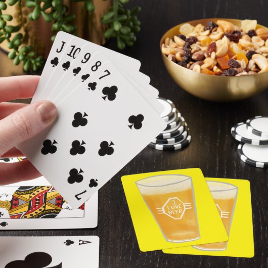 IK HOOR VAN BEER geïllustreerd Pokerkaarten (Insitu)