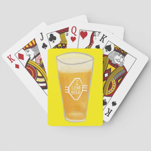 IK HOOR VAN BEER geïllustreerd Pokerkaarten (Achterkant)