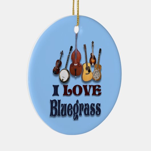 IK HOOR VAN BLUEGRASS KERAMISCH ORNAMENT (Rechts)