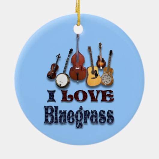 IK HOOR VAN BLUEGRASS KERAMISCH ORNAMENT (Achterkant)