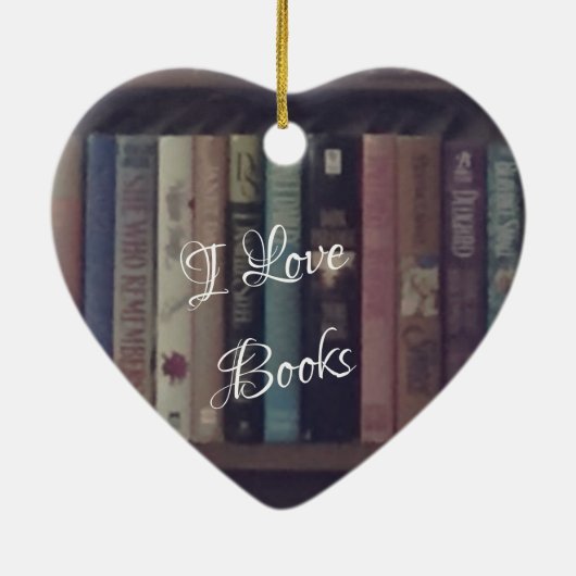 IK HOOR VAN BOOKS HEART ORNAMENT (Achterkant)