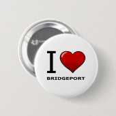 IK HOOR VAN BRIDGEPORT, CT - CONNECTICUT RONDE BUTTON 5,7 CM (Voorkant /achterkant)