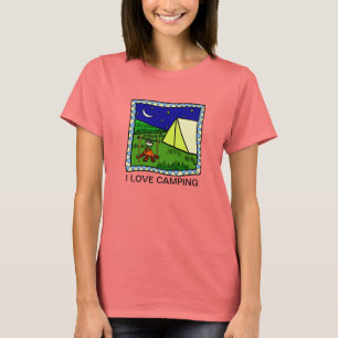 IK HOOR VAN CAMPING ONTWERP T-SHIRT
