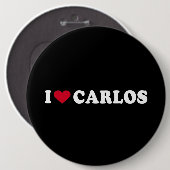 IK HOOR VAN CARLOS RONDE BUTTON 6,0 CM (Voorkant /achterkant)