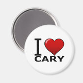 IK HOOR VAN CARY, NC - NOORD CAROLINA MAGNEET (Voorkant / Achterkant)