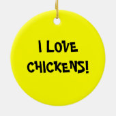 IK HOOR VAN CHICKENS CHRISTMAS ORNAMENT (Achterkant)