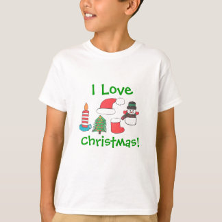 "IK HOOR VAN CHRISTMAS"-T-SHIRT MET XMAS-OBJECTEN T-SHIRT