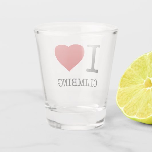 IK HOOR VAN CLIMBING SHOT GLAS (Achterkant)