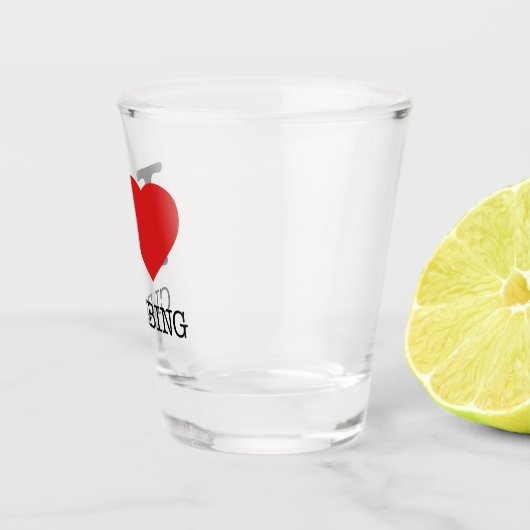 IK HOOR VAN CLIMBING SHOT GLAS (Rechts)