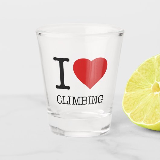 IK HOOR VAN CLIMBING SHOT GLAS (Voorkant)