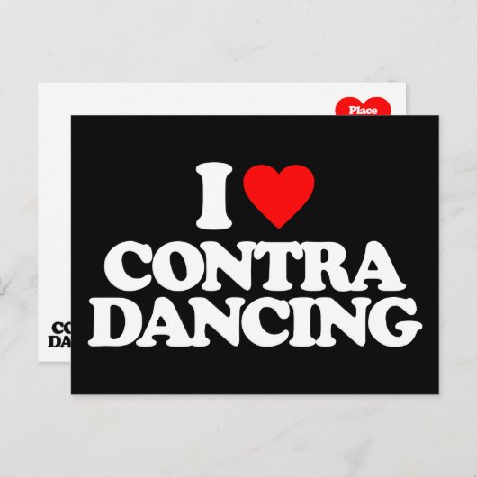 IK HOOR VAN CONTRA DANCING BRIEFKAART (Voorkant / Achterkant)