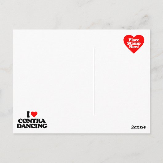 IK HOOR VAN CONTRA DANCING BRIEFKAART (Achterkant)
