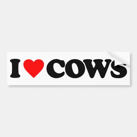 IK HOOR VAN COWS BUMPERSTICKER (Voorkant)