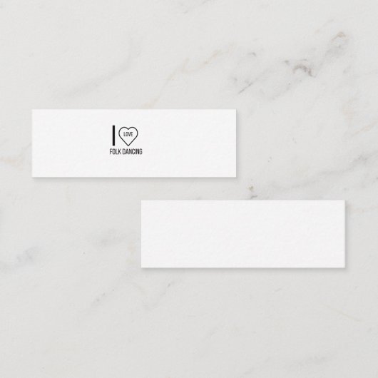 IK HOOR VAN DANCING MINI VISITEKAARTJE (Voorkant / Achterkant)