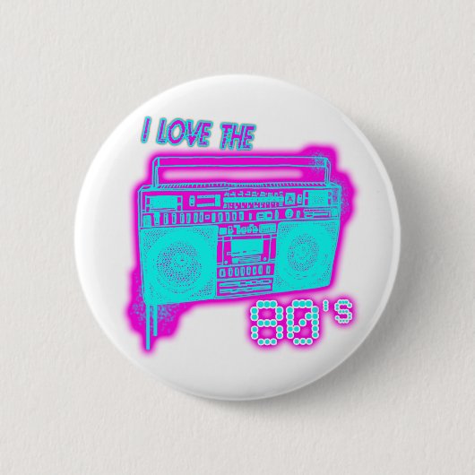 IK HOOR VAN DE 80 RONDE BUTTON 5,7 CM (Voorkant)