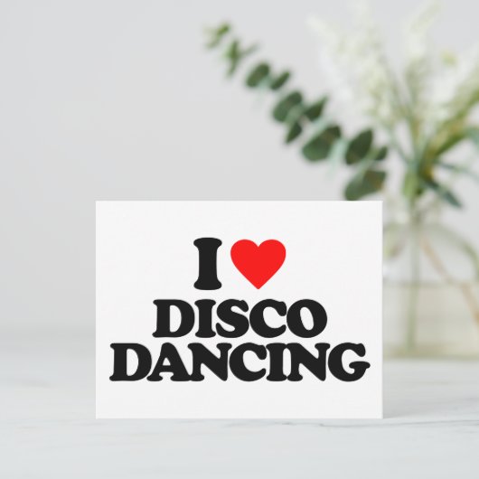 IK HOOR VAN DISCO DANCING BRIEFKAART (Staand voorkant)