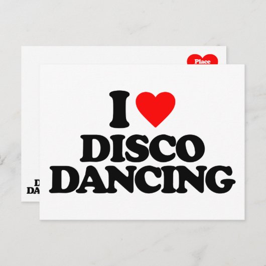 IK HOOR VAN DISCO DANCING BRIEFKAART (Voorkant / Achterkant)