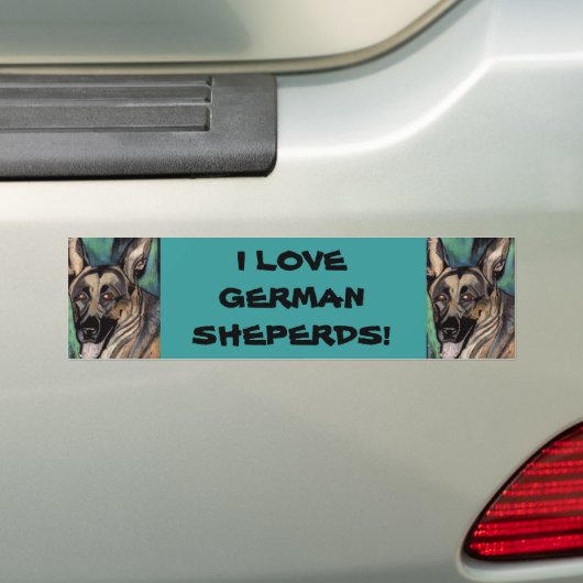 IK HOOR VAN DUITSE SCHEPERDS-bumpersticker Bumpersticker (Op auto)