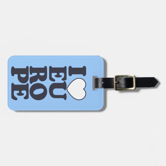 IK HOOR VAN EUROPA AANgepast bagagelabel (Voorkant horizontaal)