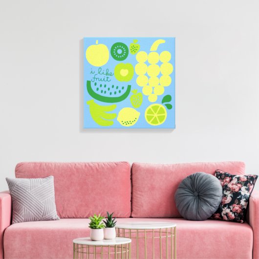 IK HOOR VAN FRUIT Canvas Print (Insitu (Woonkamer))