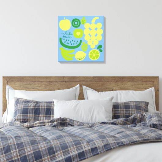 IK HOOR VAN FRUIT Canvas Print (Insitu (Slaapkamer))