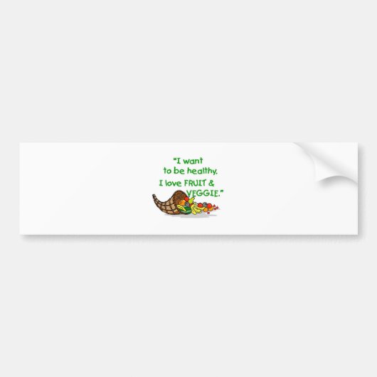 IK HOOR VAN GROENTEN EN VEGGIE BUMPERSTICKER (Voorkant)