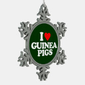 IK HOOR VAN GUINEE-VARKENS TIN SNEEUWVLOK ORNAMENT (Links)