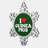 IK HOOR VAN GUINEE-VARKENS TIN SNEEUWVLOK ORNAMENT (Rechts)