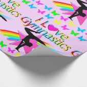 IK HOOR VAN GYMNASTICS RAINBOW GYMNAST GIRL DESIGN CADEAUPAPIER (Hoek)