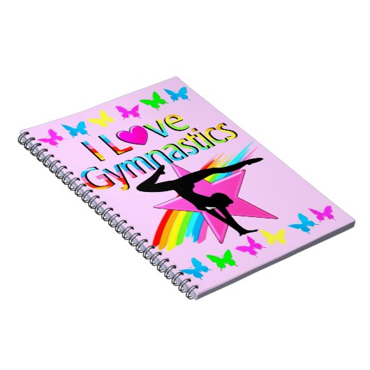 IK HOOR VAN GYMNASTICS RAINBOW GYMNAST GIRL DESIGN NOTITIEBOEK (Rechterzijde)