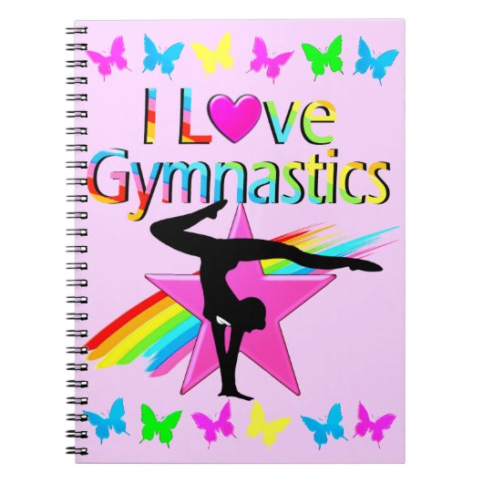 IK HOOR VAN GYMNASTICS RAINBOW GYMNAST GIRL DESIGN NOTITIEBOEK (Voorkant)