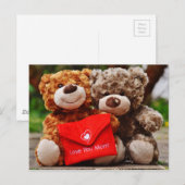 IK HOOR VAN JE MOM - Cute & Cudly Teddy Bears Briefkaart (Voorkant / Achterkant)