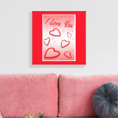 "IK HOOR VAN JE" VALENTIJN HOORTEPUNTEN CANVAS AFDRUK (Insitu (Woonkamer))