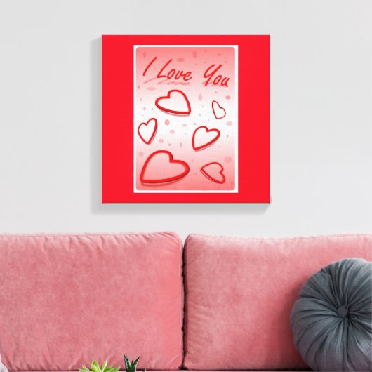 "IK HOOR VAN JE" VALENTIJN HOORTEPUNTEN CANVAS AFDRUK (Insitu (Woonkamer))