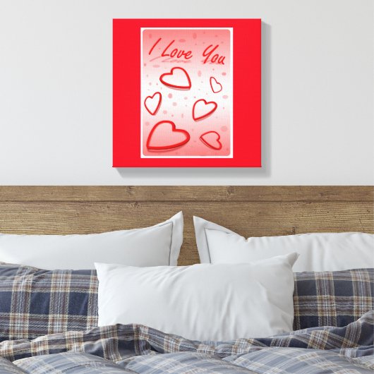 "IK HOOR VAN JE" VALENTIJN HOORTEPUNTEN CANVAS AFDRUK (Insitu (Slaapkamer))