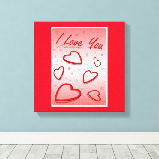 "IK HOOR VAN JE" VALENTIJN HOORTEPUNTEN CANVAS AFDRUK (Insitu (Houten vloer))