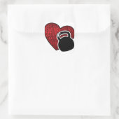 IK HOOR VAN KETTLEBELL-ONTWERP VIERKANTE STICKER (Tas)