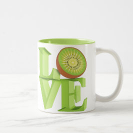 IK HOOR VAN KIWI (Kiwi Fruits/Kiwi Berry) Tweekleurige Koffiemok