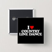IK HOOR VAN LANDENLIJN DANK VIERKANTE BUTTON 5,1 CM (Voorkant /achterkant)