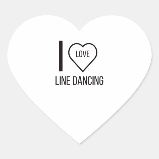 IK HOOR VAN LINE DANCING HART STICKER (Voorkant)