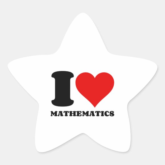 IK HOOR VAN MATHEMATIEK STER STICKER (Voorkant)