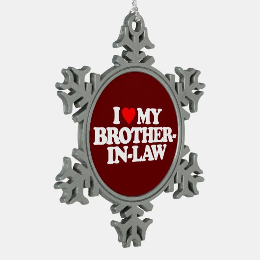 IK HOOR VAN MIJN BROEDERIN-WET TIN SNEEUWVLOK ORNAMENT (Links)