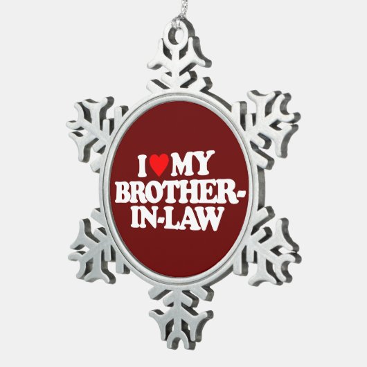 IK HOOR VAN MIJN BROEDERIN-WET TIN SNEEUWVLOK ORNAMENT (Rechts)