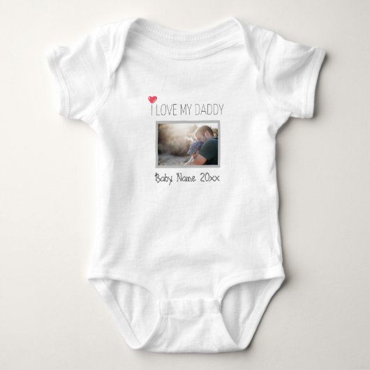 IK HOOR VAN MIJN DADDY BABY BODYSUIT. ROMPER (Voorkant)