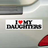 IK HOOR VAN MIJN DOCHTERS BUMPERSTICKER (Op auto)