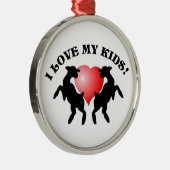 IK HOOR VAN MIJN KINDER CHRISTMAS. METALEN ORNAMENT (Rechts)