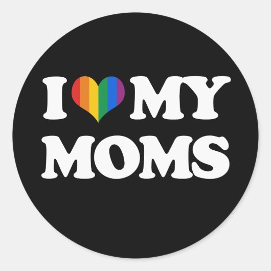 IK HOOR VAN MIJN MOMS - RONDE STICKER (Voorkant)