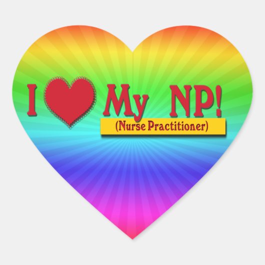 IK HOOR VAN MIJN NP-VALENTIJN - verpleegkundige Hart Sticker (Voorkant)