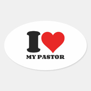 IK HOOR VAN MIJN PASTOR OVALE STICKER