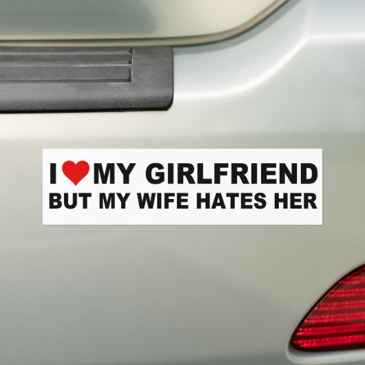 IK HOOR VAN MIJN VRIENDIN, MAAR... BUMPERSTICKER (Op auto)